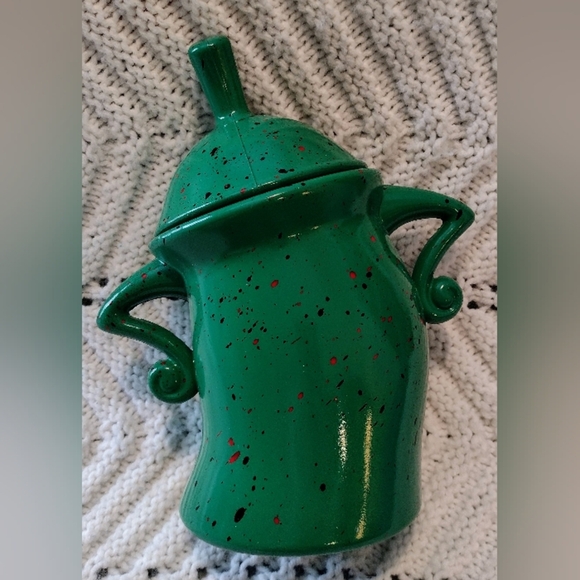 Canister With Attitude Green Speckled Plastic/PVC - Picture 2 of 3